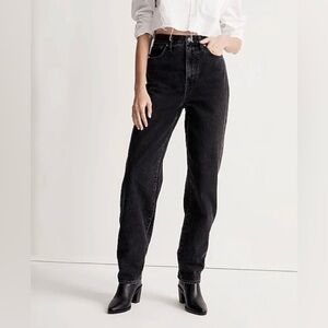 Madewell Women’s Black Straight Baggy Jeans